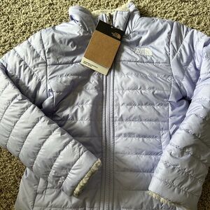 Size 6 girls north face mossbud reversible jacket